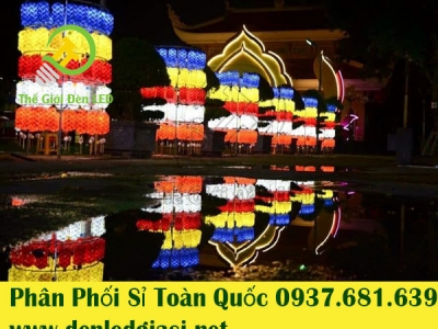 Đèn lồng nhưa trang trí cho chùa